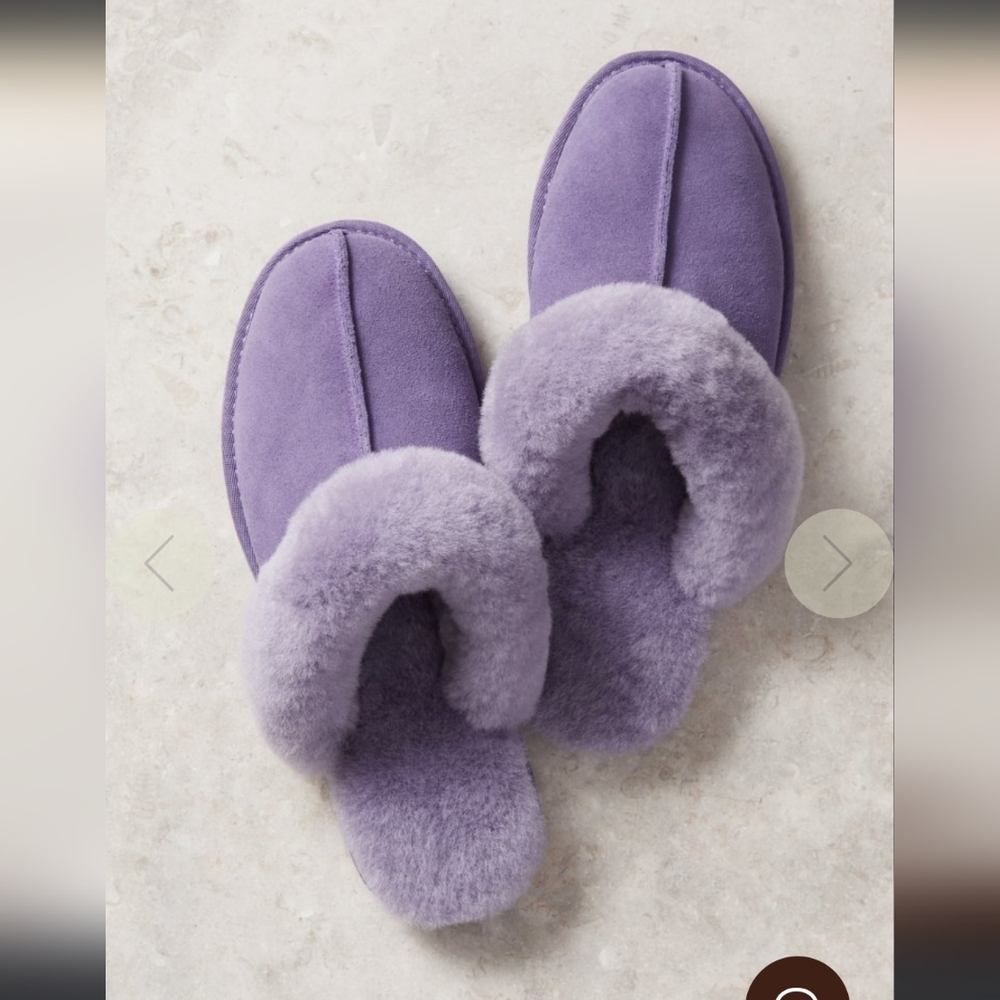 Women's Classic Shearling-Lined Leather Scuff Slippers from Overland